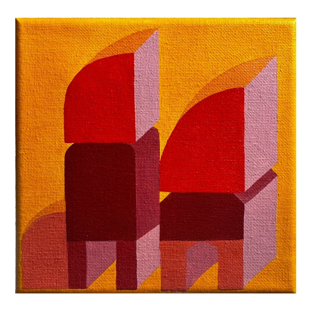 W6" x L6" painting on canvas