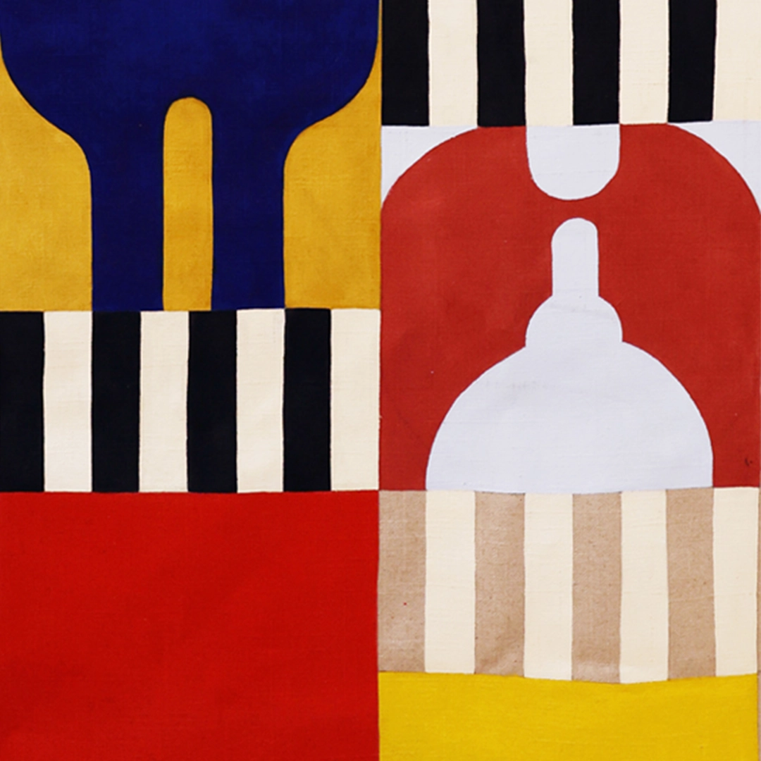 W29" x L33" hand painted linen