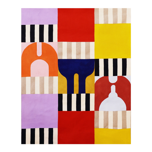 W29" x L33" hand painted linen