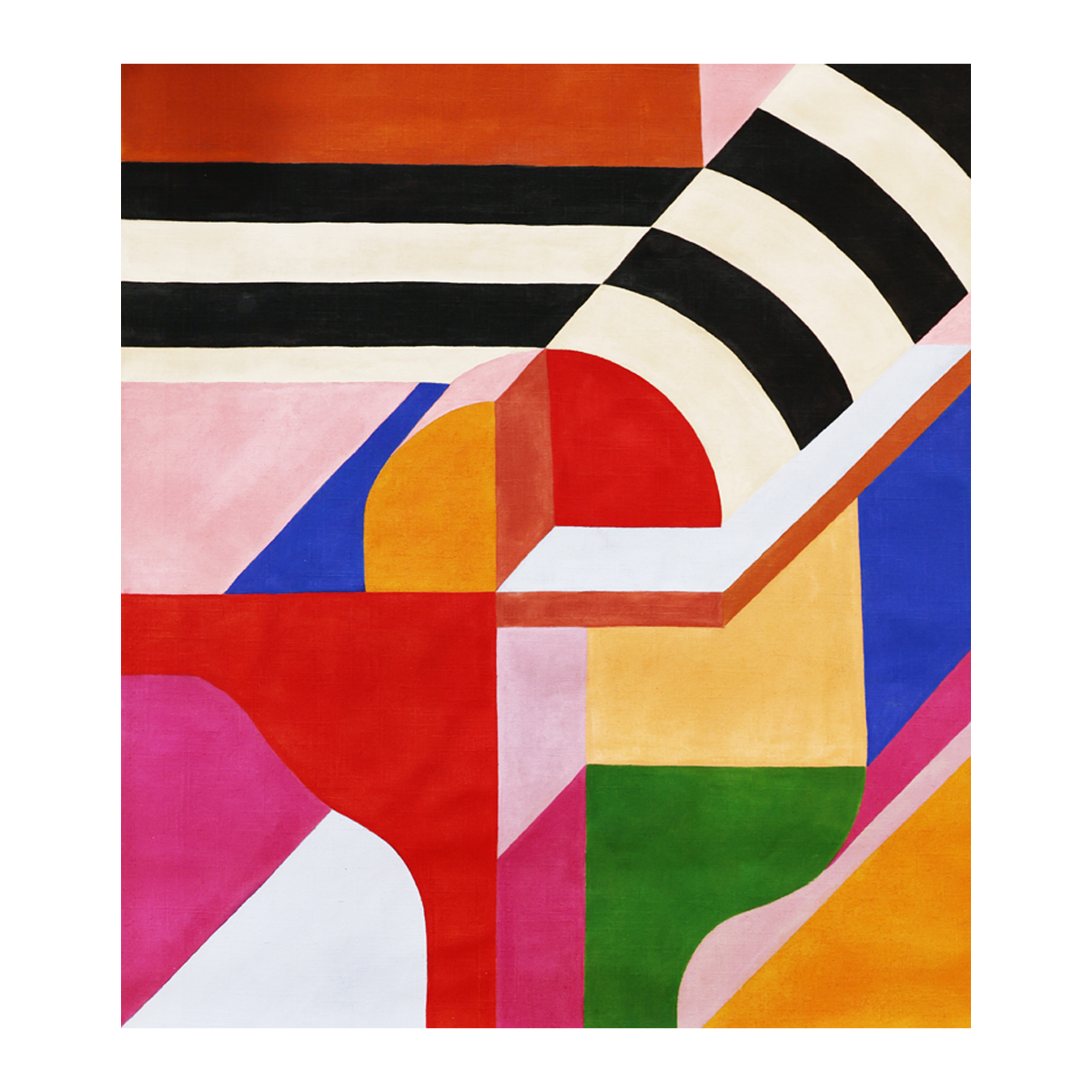 W29" x L33" hand painted linen